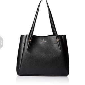 NWT New Nanette Lepore Asahi Triple Section Shoulder Purse Bag in Black